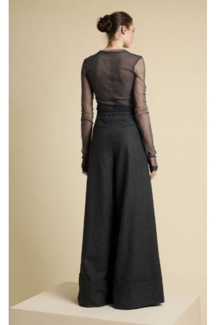 Pantalón Alejandra Gris de Zaitegui | Palazzo Mujer | FriendsnShop