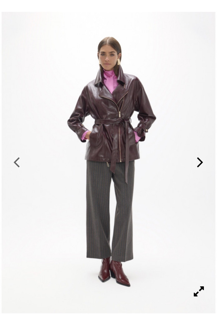 Chaqueta Biker Burdeos Lola Casademunt | FriendsnShop