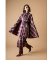 Gabardina Nia Burdeos de Cuadros Coosy | FriendsnShop