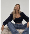 Brigitte Knit Sweater Blue Fetiche Suances | FriendsnShop