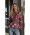 Zebra Wine Blouse Fetiche Suances | FriendsnShop