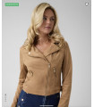 Chaqueta Biker Marrón Guess Mujer | FriendsnShop