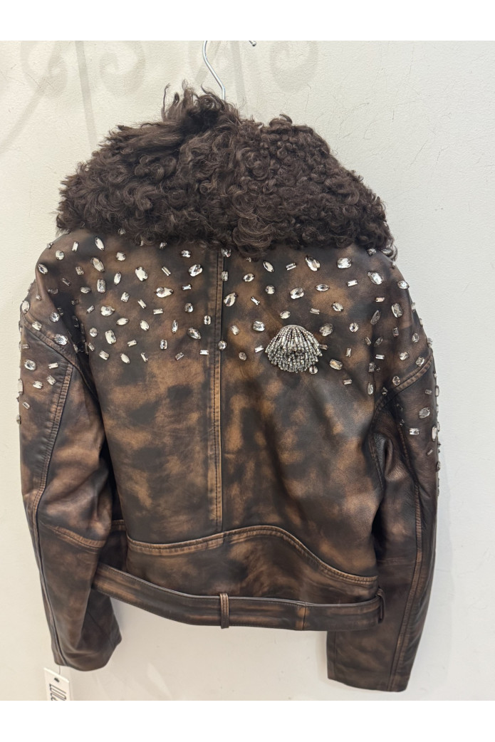 Cazadora Biker Marrón Locoluxo | FriendsnShop