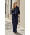 Bomber Viscosa Satinada Azul Marino JOT | FriendsnShop
