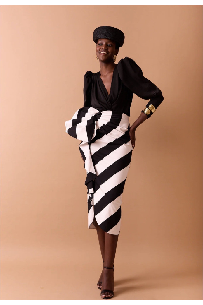 Falda Laina Blanco y Negro Coosy | FriendsnShop