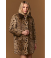 Abrigo Kensington Animal Print de Pelo Sintético – Minueto