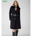 Abrigo Negro con Cinturón Guess | FriendsnShop
