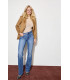 Blazer Camel Efecto Ante Mujer | FriendsnShop