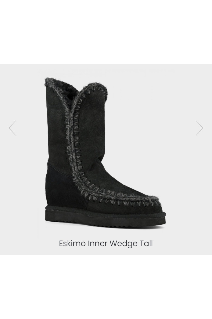 Botas Mou Eskimo Inner Wedge Tall Negro | FriendsnShop