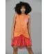Vestido Camiseta Venice Fruncido · Naranja & Prin MEKKDES