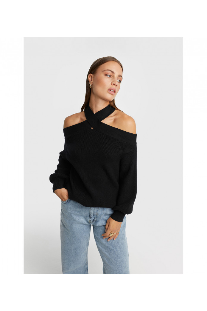 FANCY NECK PULLOVER - ALIX THE LABEL