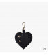 Heart Rivet Bagcharm Silky Black w. Gold - nunoo