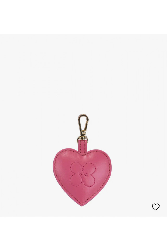 Heart Bagcharm Silky Pink w. Gold - nunoo
