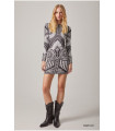 Vestido estampado de punto corto - Highly Preppy