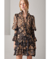 VESTIDO ROMANTICO EN GASA MANGA JAMON - higly preppy