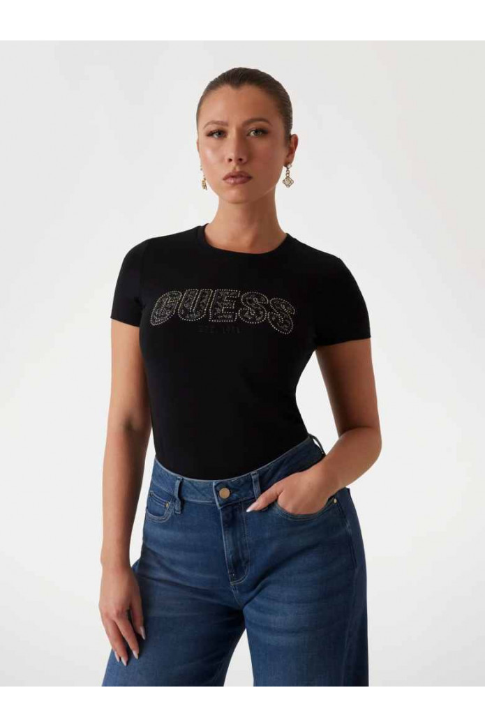 Camiseta con logotipo corte slim - guess