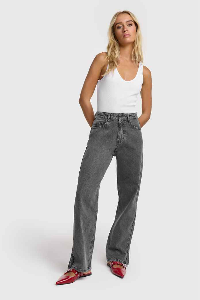 Pantalones Vaqueros Relajados - Alix The Label Negros
