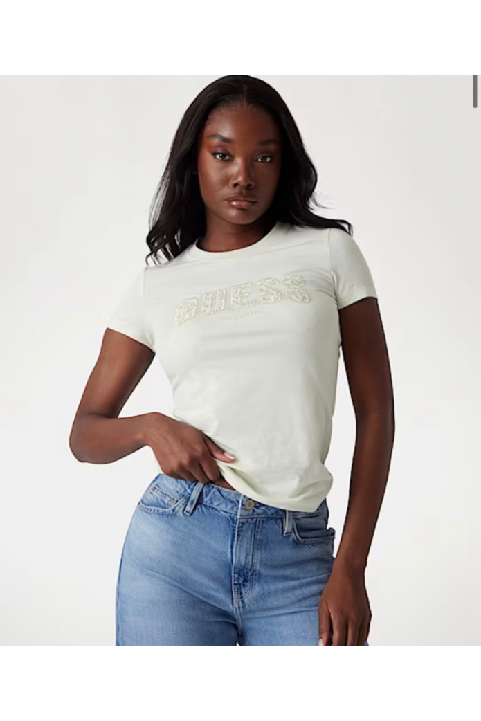 Camiseta con logotipo corte slim - guess