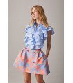 Falda Jacquard Fluor - Highly Preppy