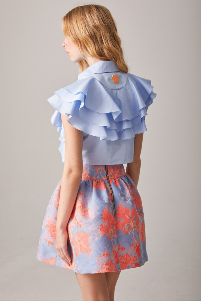 Falda Jacquard Fluor - Highly Preppy