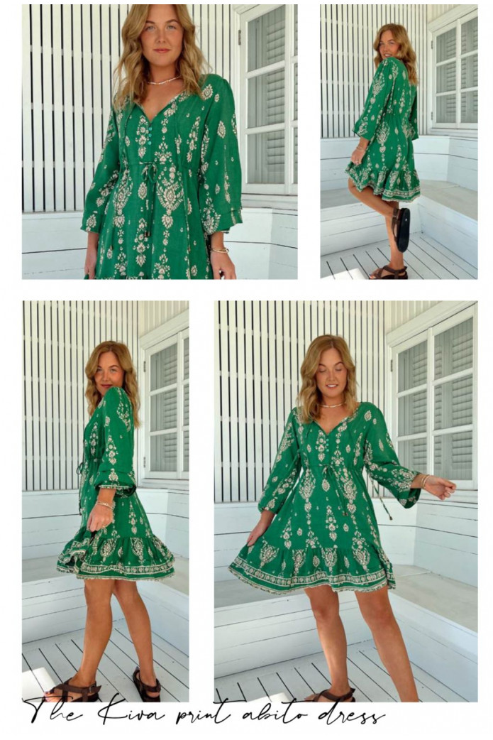 kiva print abito - jaase