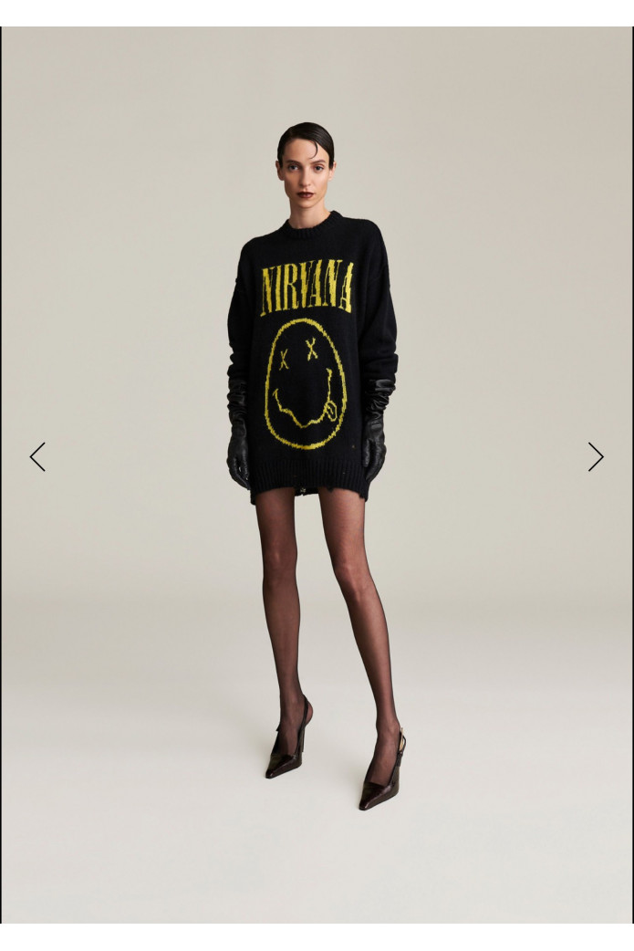 Suéter Oversize Nirvana con Logo – Aniye By