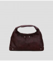 Dandy Deluxe Bordeaux – Bolso de mano de piel burdeos elegante -nunoo