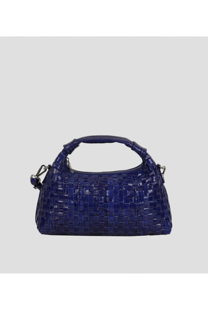 Dandy Texas Braided Blue – Bolso de ante azul trenzado nunoo