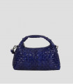 Dandy Texas Braided Blue – Bolso de ante azul trenzado nunoo