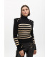 Jersey de rayas negro y crudo con botones – Lola Casademunt