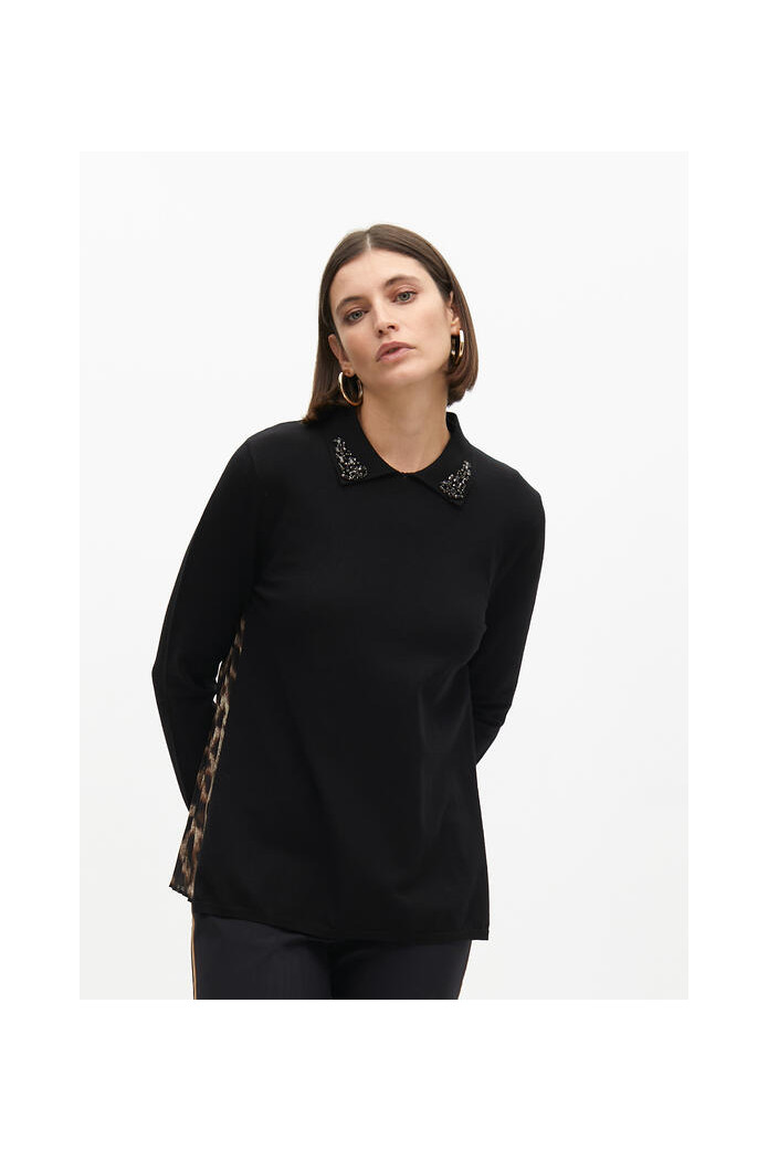 Jersey con detalle plisado animal print – Lola Casademunt
