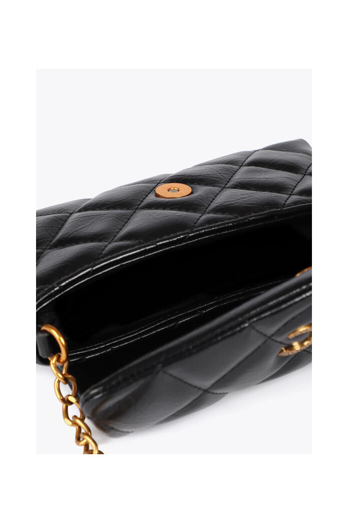Mini bolsita acolchada efecto piel con logo – Lola Casademunt
