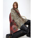 Fular animal print rojo y marrón – Lola Casademunt