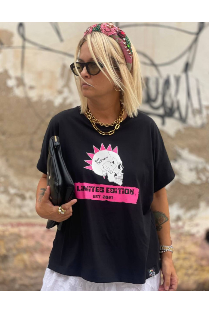 Camiseta Over Neón Skull – noc atelier