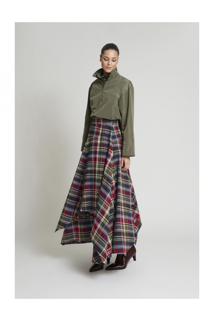Falda Aiur de cuadros verdes mujer – Zaitegui | FriendsnShop
