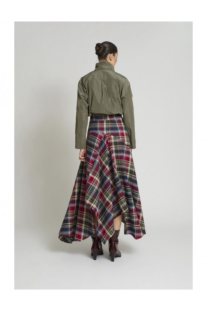 Falda Aiur de cuadros verdes mujer – Zaitegui | FriendsnShop