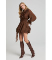 Moka Mousse Dress Fetiche Suances – Vestido boho chic en tono moka