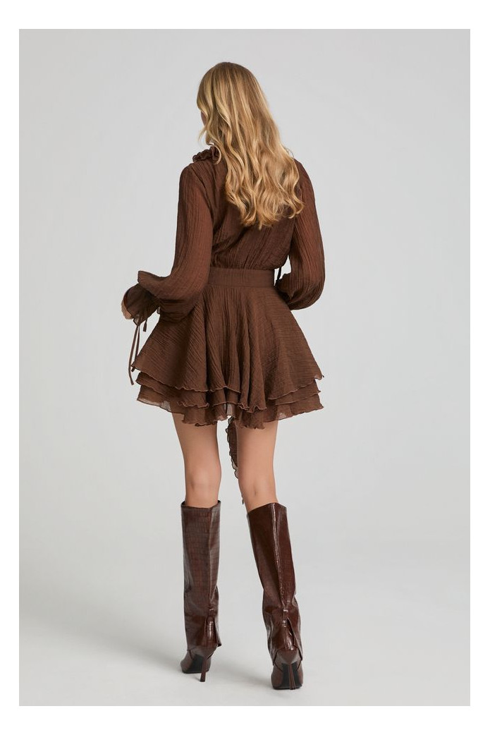 Moka Mousse Dress Fetiche Suances – Vestido boho chic en tono moka