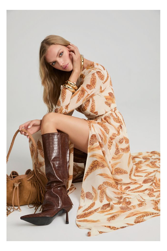 – Vestido largo boho chic estampado
