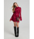 Burgundy Boloñesa Dress Fetiche Suances – Vestido burdeos boho chic