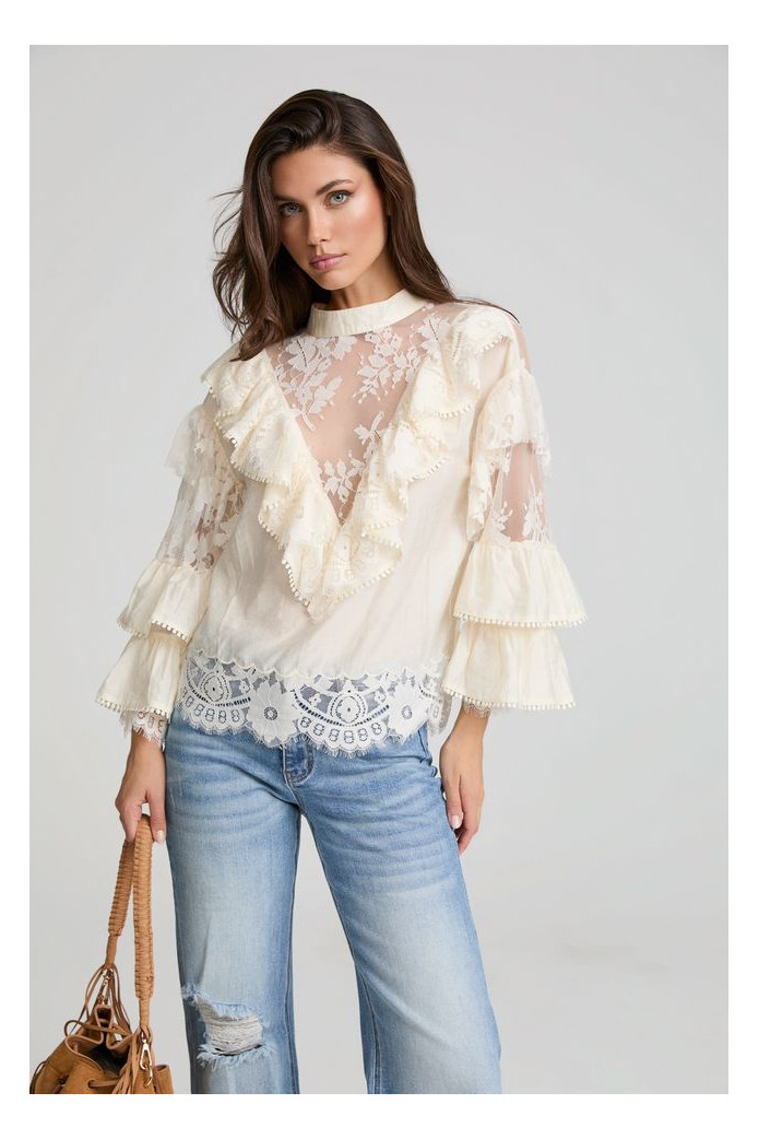 Blusa Flor de Encaje Fetiche Suances – Estilo romántico y boho chic