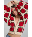 Red Roses Cardigan Fetiche Suances – Cárdigan romántico boho chic