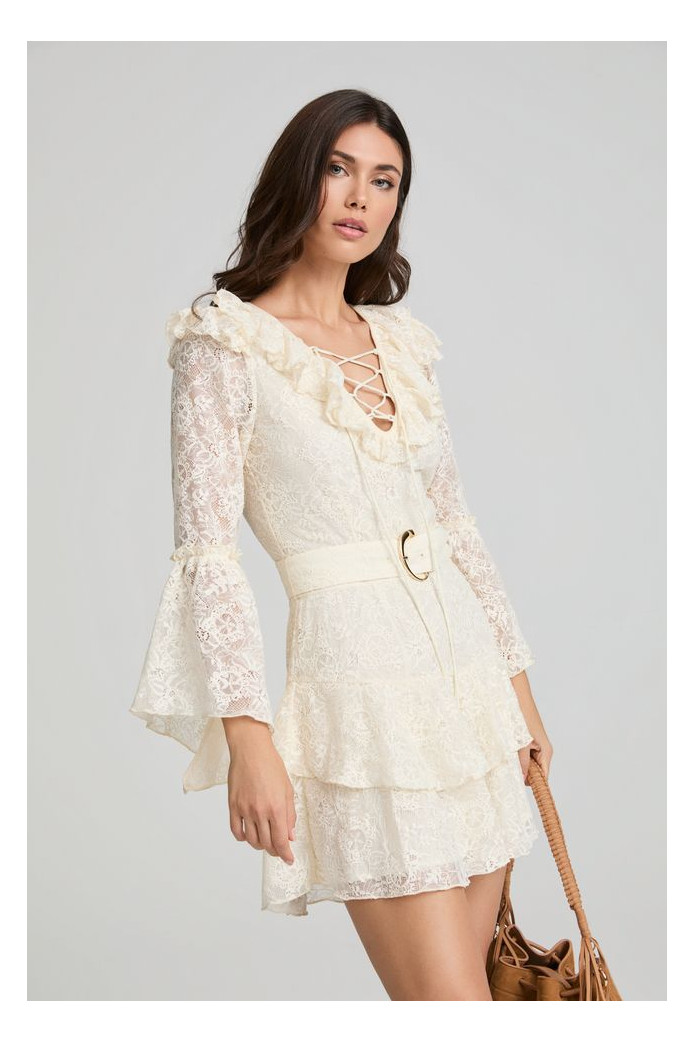 Luz de Luna Dress Fetiche Suances – Vestido corto de encaje boho chic