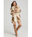 Golden Ballet Coat Fetiche Suances – Abrigo de pelo boho chic