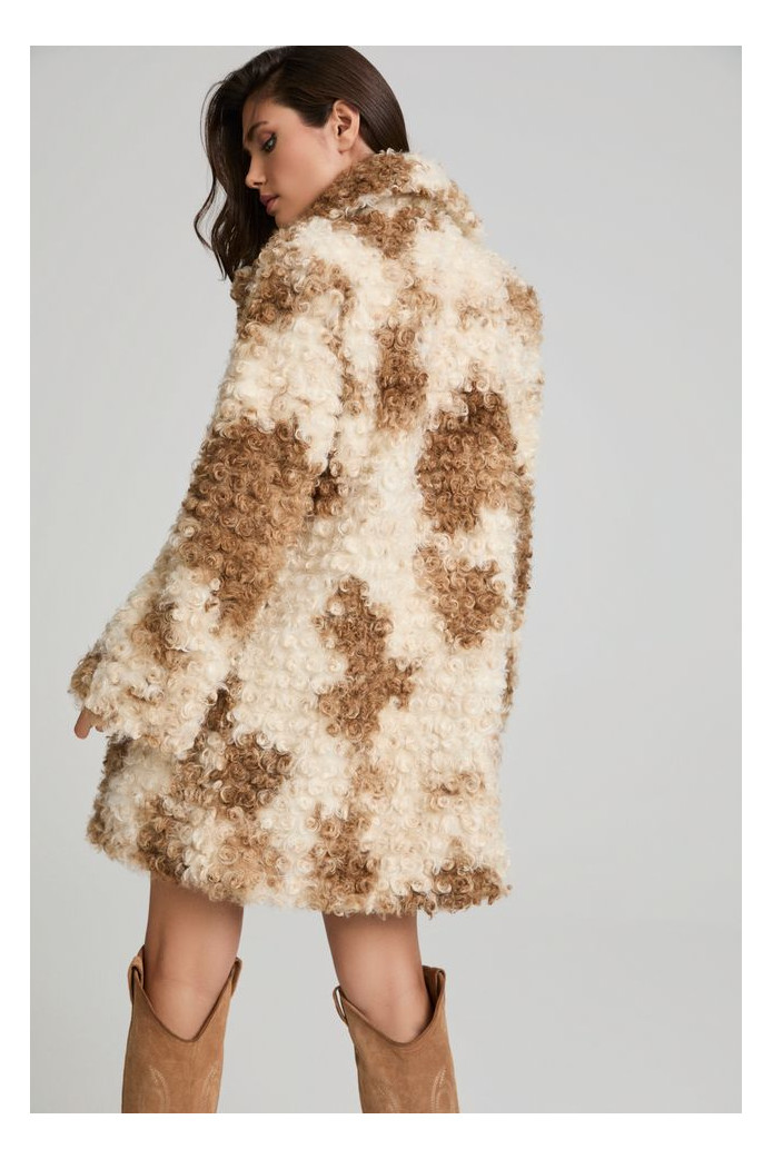Golden Ballet Coat Fetiche Suances – Abrigo de pelo boho chic