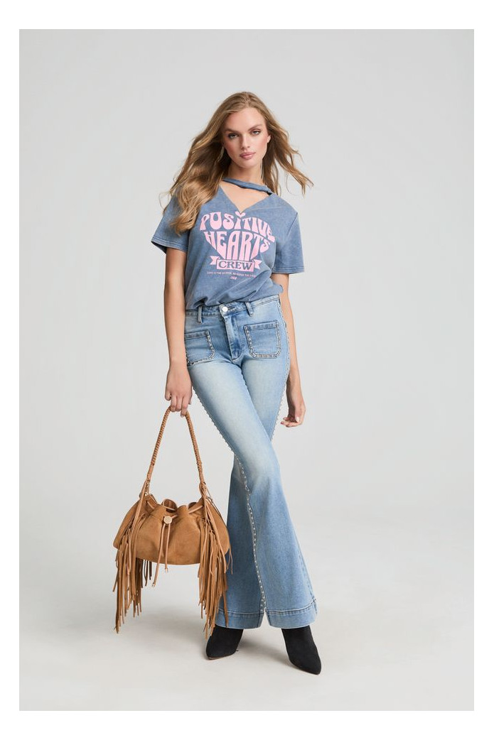Tachas Jeans Fetiche Suances – Vaqueros con tachuelas boho chic