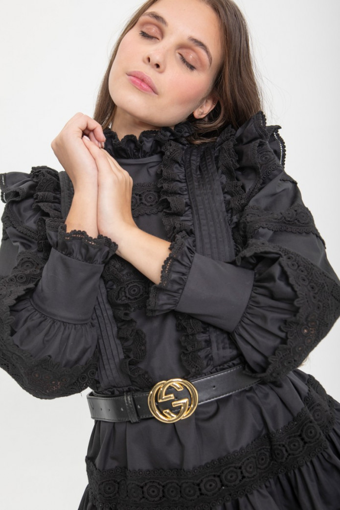 Vestido Entredos Negro Highly Preppy – Sofisticación y estilo único