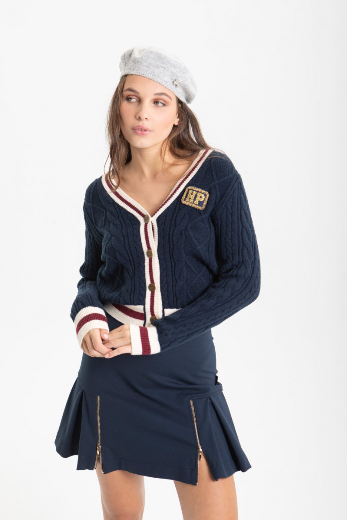 Falda Azul de Cremalleras Highly Preppy – Estilo moderno y versátil
