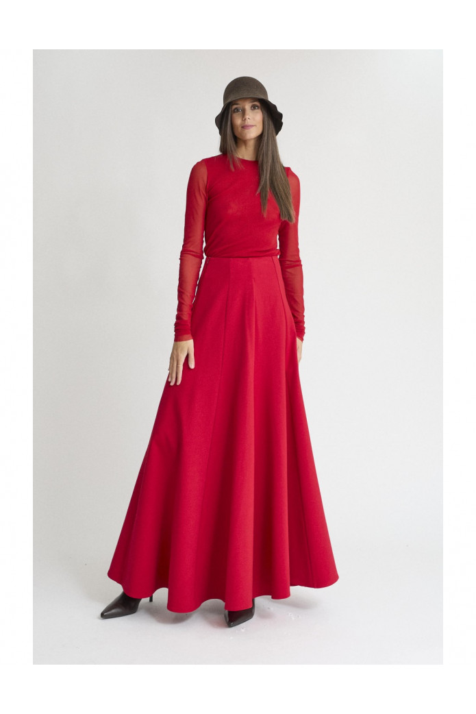 Falda Godes de Zaitegui de mujer en color rojo