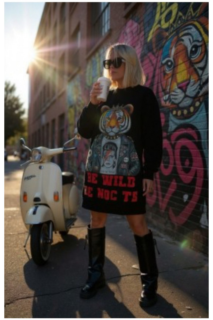 Vestido Be Wild de Noc Atelier – Moda urbana con actitud y estilo rebelde